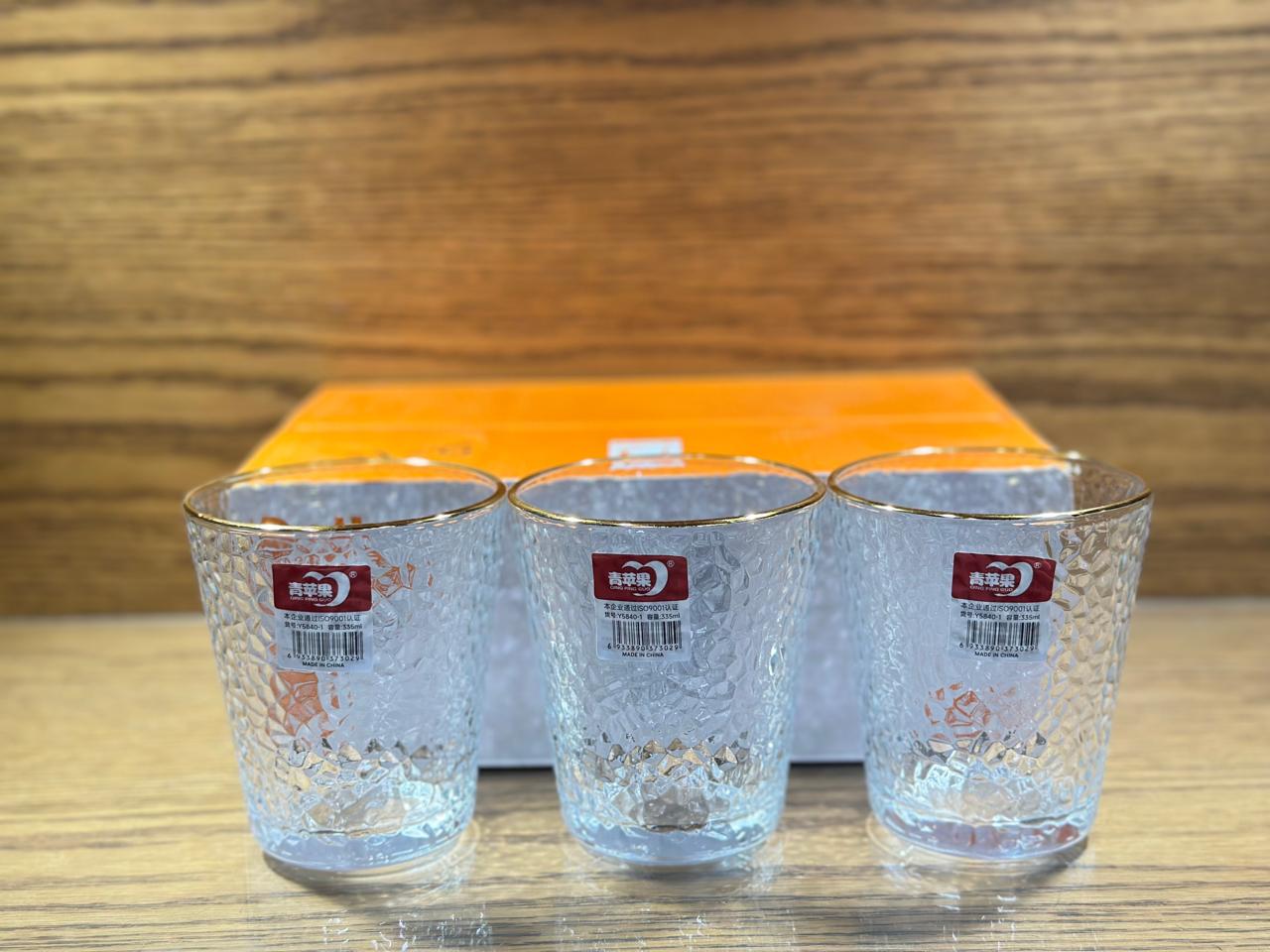 Transparent Pebble Textured Glasses |