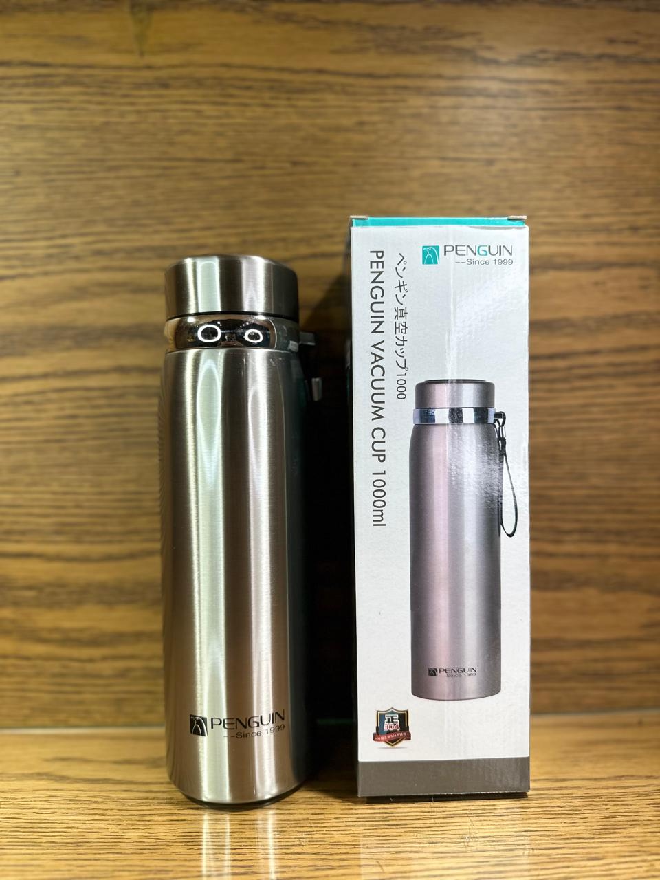 Penguin Stylus Vacuum Insulated Stainless Steel Flask, Water Beverage Travel Bottle, 1000 ml,