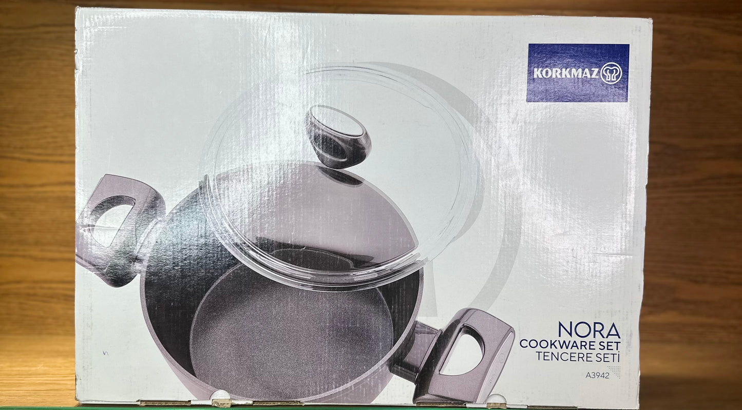 KORKMAZ NORA Ceramic Cookware Set 7 Pcs - TDL HOUSEHOLD