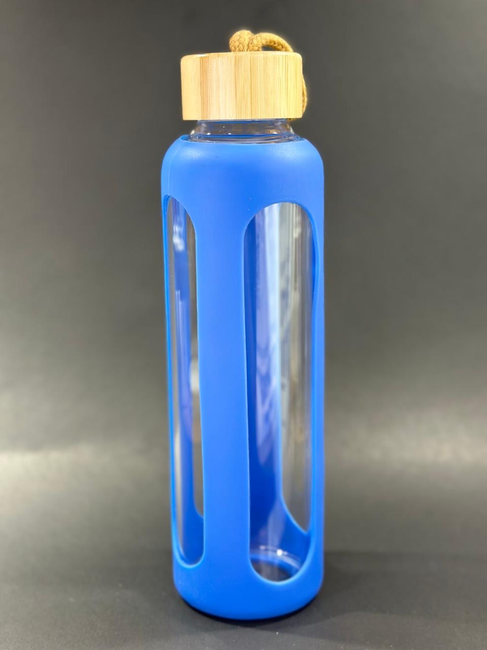 Motivational Time-Marked Glass Water Bottle