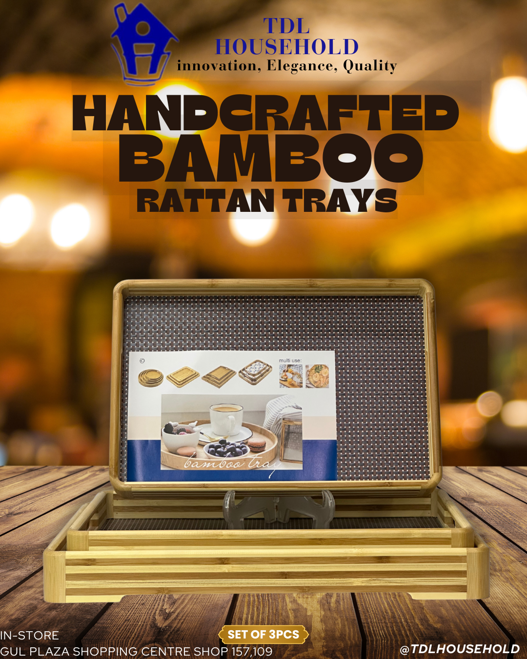 Handcrafted Rattan Trays