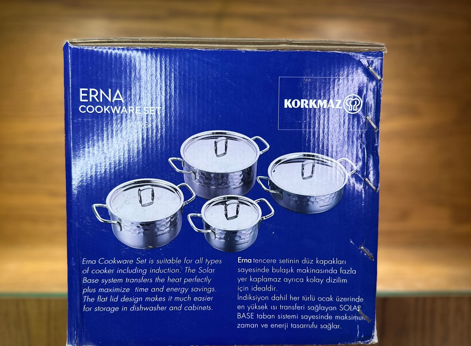 KORKMAZ ERNA Cookware Set Inox 8 Pcs - TDL HOUSEHOLD
