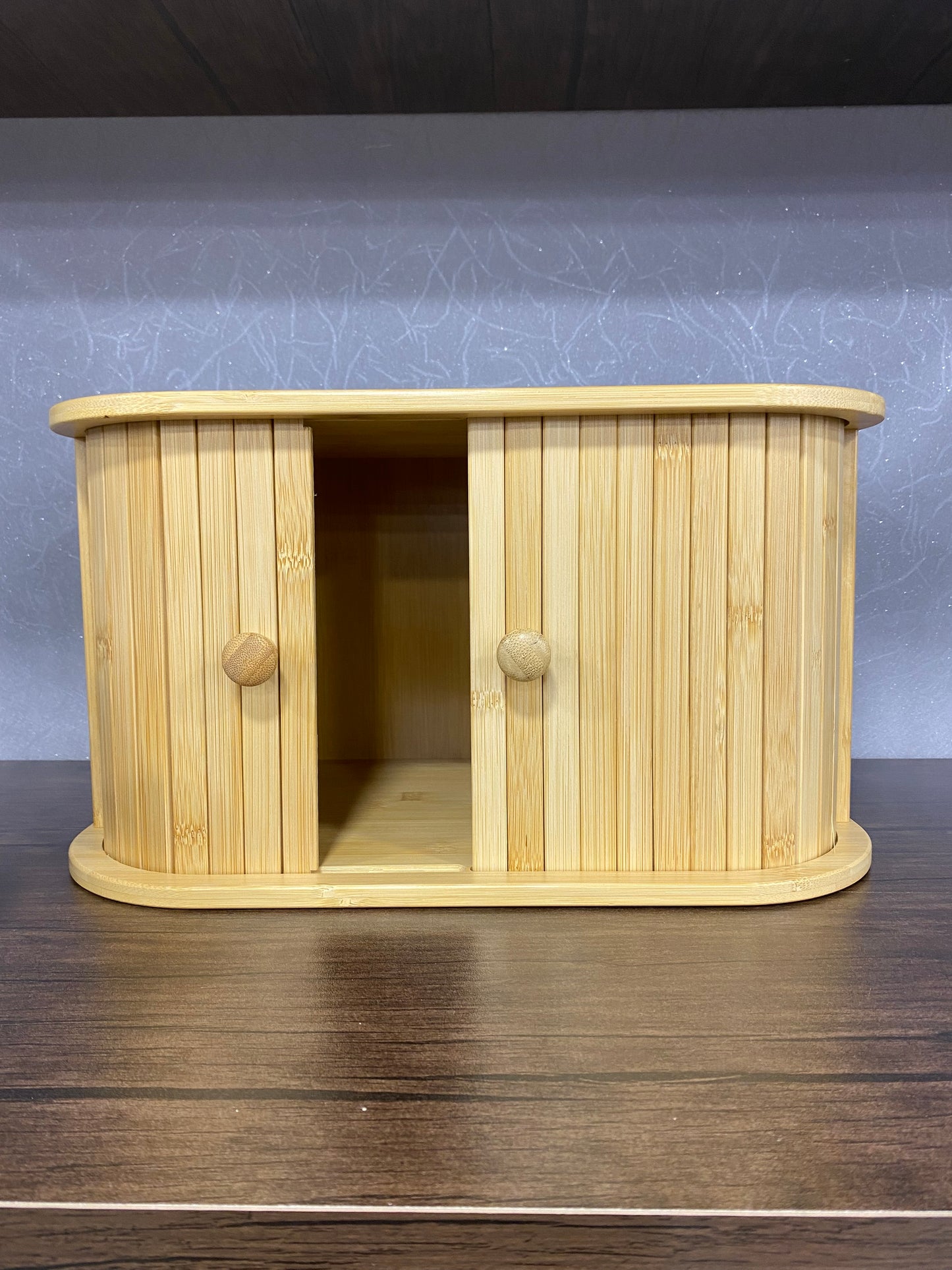 Bamboo Bread Box with Shutter Door – Single & Double - TDL HOUSEHOLD