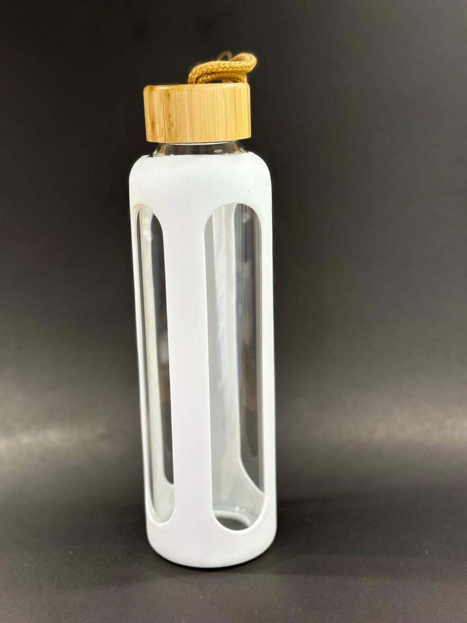 Motivational Time-Marked Glass Water Bottle