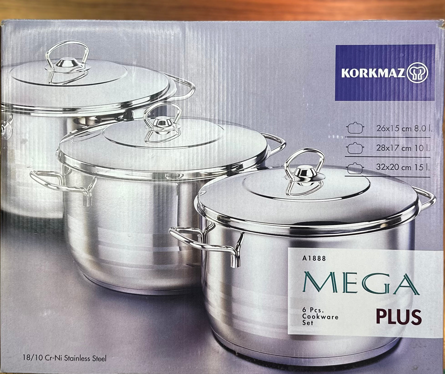 KORKMAZ MEGA PLUS Cookware Set 6 Pcs (26 / 28 / 32 cm) - TDL HOUSEHOLD