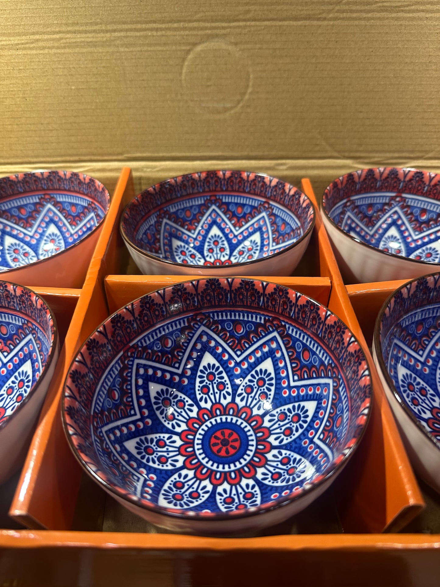 Bohemian Gift Box 6 Bowl Set
