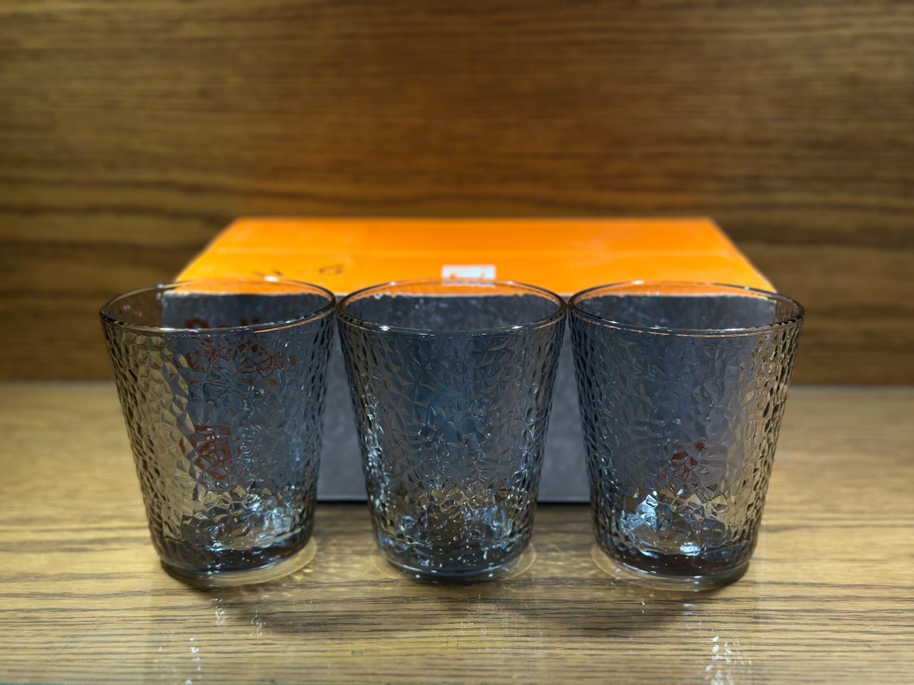 Smoke Pebble Textured Glasses