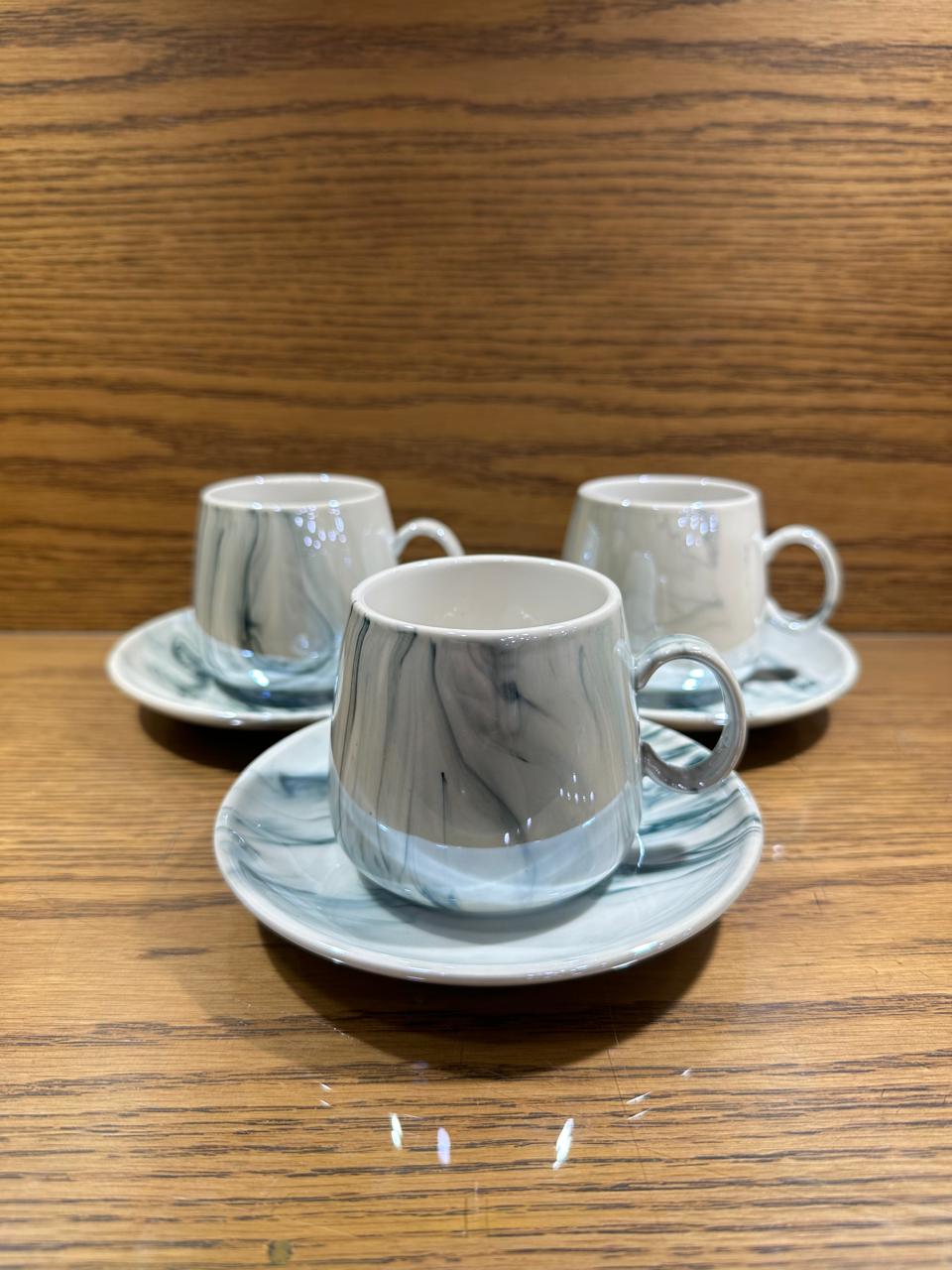 Fine Bone China Cup with Gifts Set and Royal Coffee Mug Tea Set of 6 Cup and Plate Small