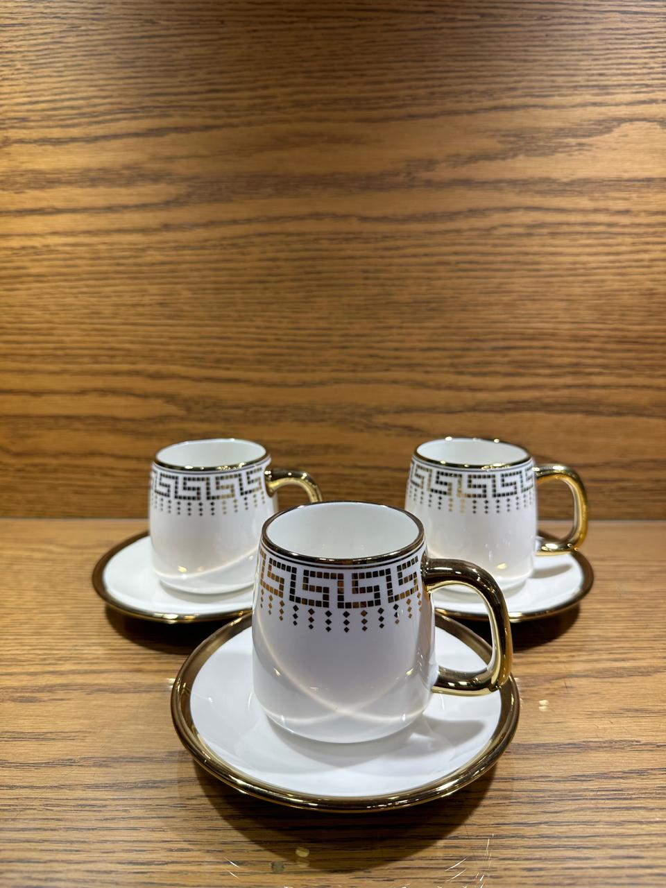 Fine Bone China Cup with Gifts Set and Royal Coffee Mug Tea Set of 6 Cup and Plate Small