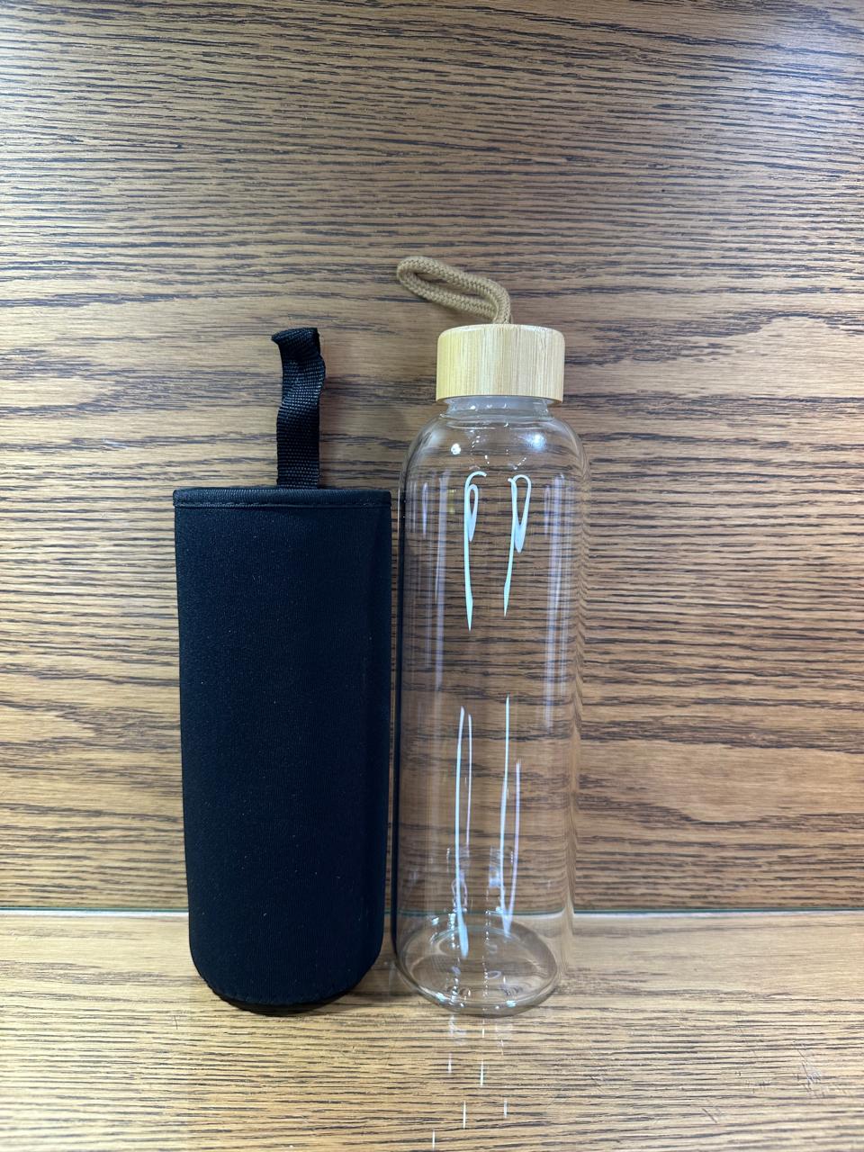 Plain glass bottle with cover  1000Ml