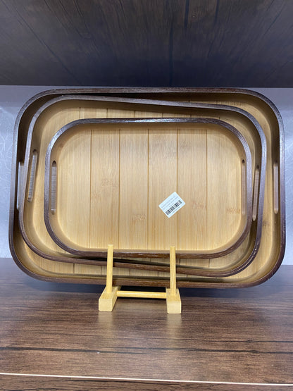 Wooden  Serving Tray With  Matting