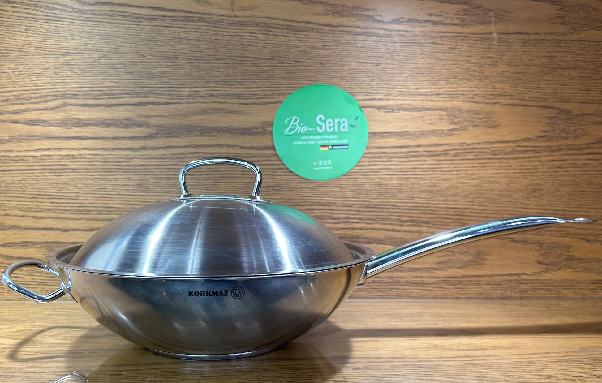 KORKMAZ Proline Wok with Auxiliary Handle 32x9cm Satin - TDL HOUSEHOLD
