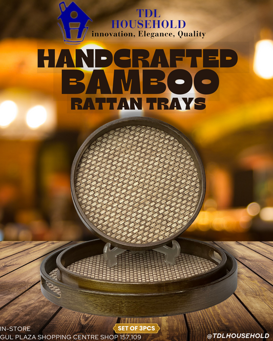 Handcrafted Rattan Trays