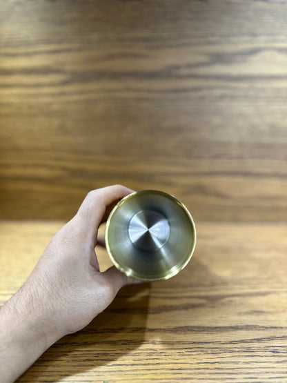 Hammered Texture/Plain Golden Glass