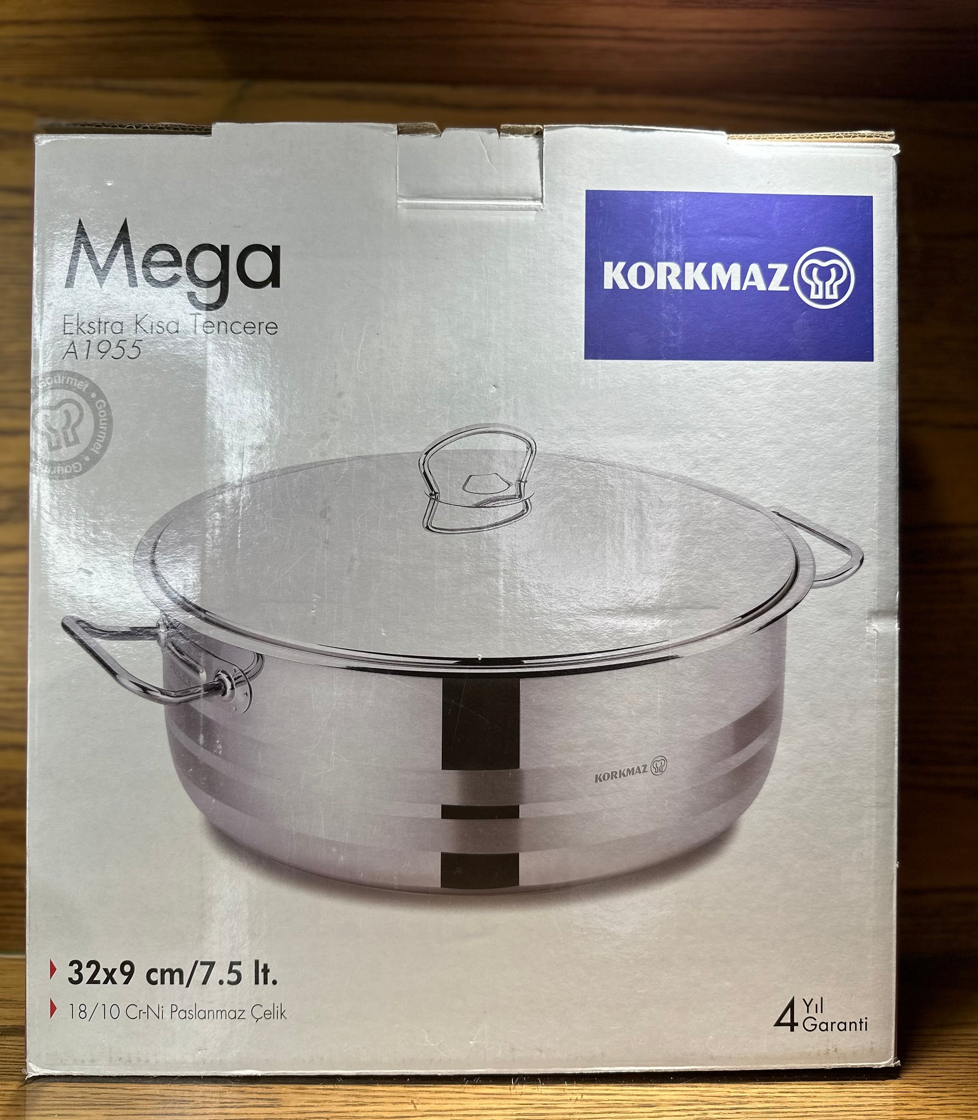 KORKMAZ MEGA Extra Low Casserole 32 x 9 cm / 7.5 Liters - TDL HOUSEHOLD