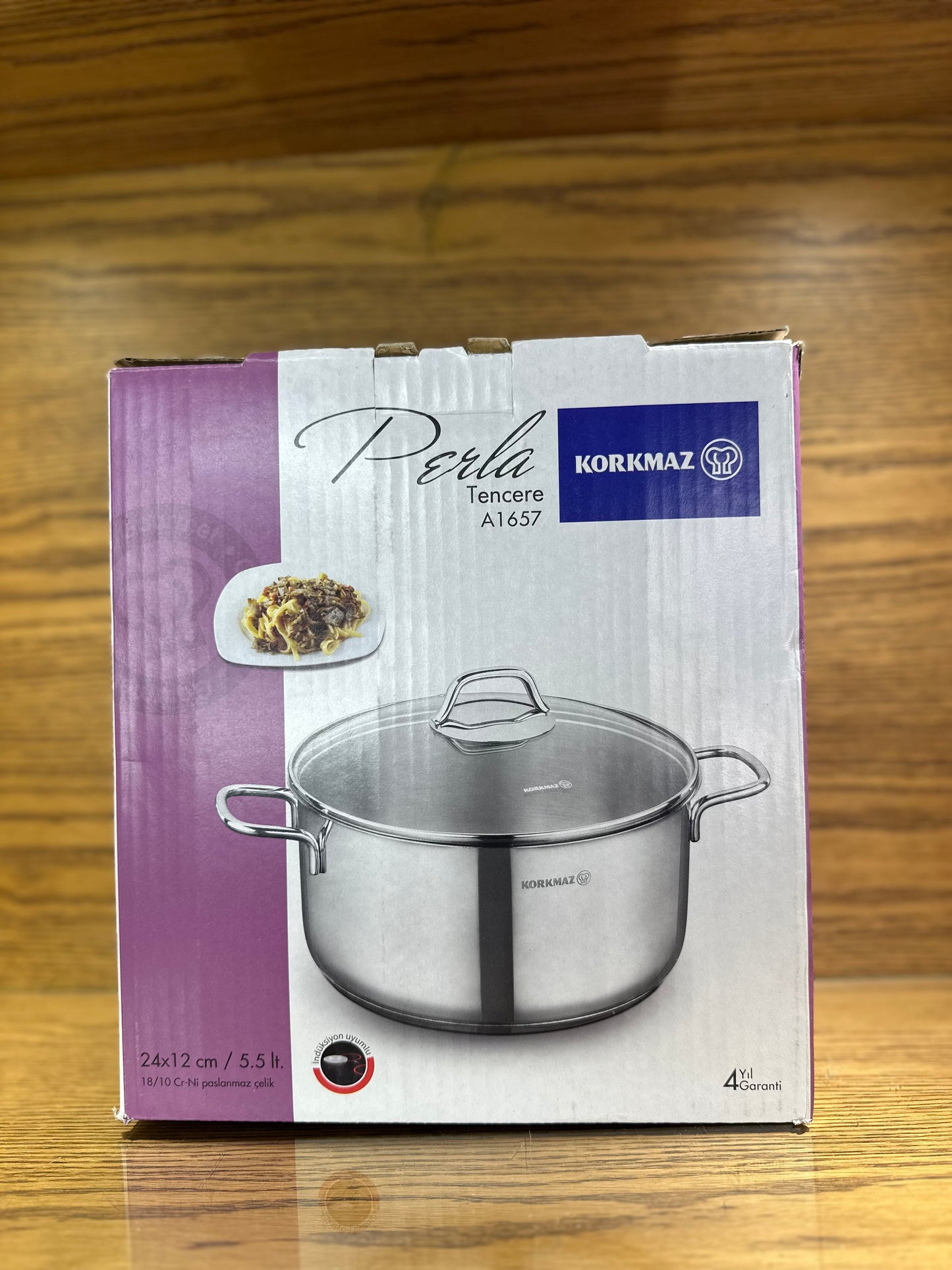 KORKMAZ PERLA Casserole 24 x 12 cm / 5.5 Liters - TDL HOUSEHOLD