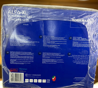 KORKMAZ ALFA XL Cookware Set 11 Pcs - TDL HOUSEHOLD