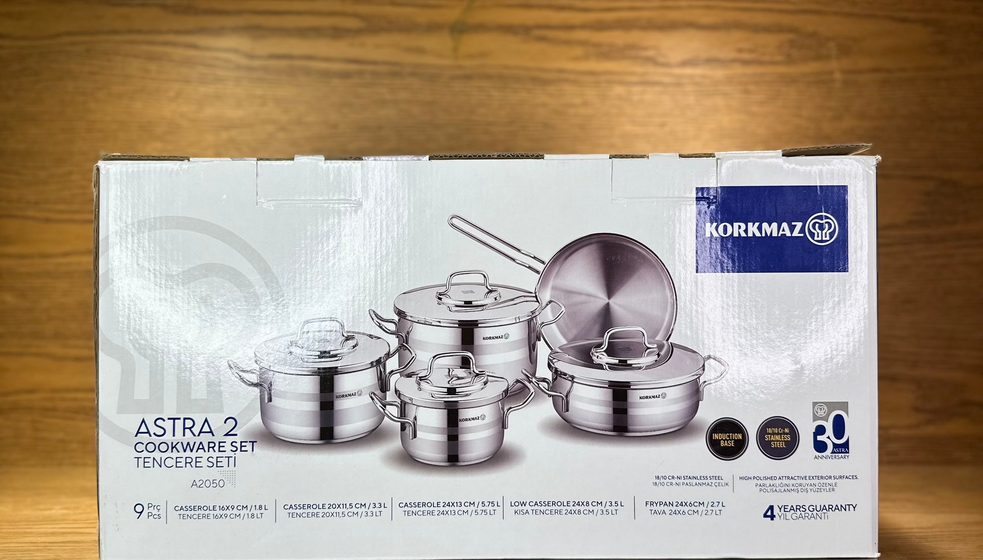 KORKMAZ ASTRA 2 9 pcs Cookware Set - TDL HOUSEHOLD