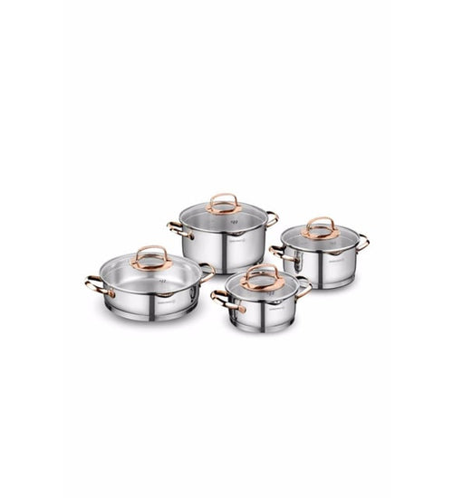 Korkmaz Rosanna 8 Piece Cookware Set - TDL HOUSEHOLD