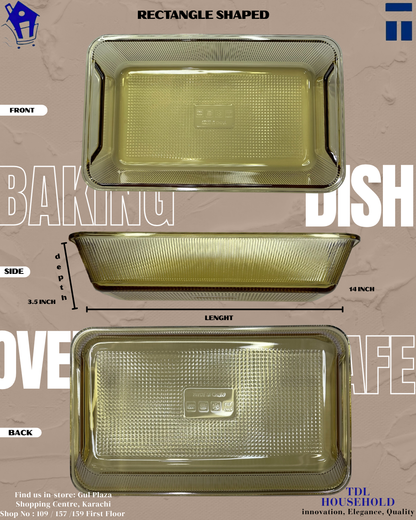 Amber Glass Baking Dish