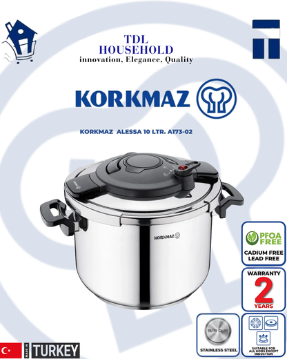 KORKMAZ ALESSA Pressure Cooker - TDL HOUSEHOLD