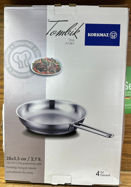 KORKMAZ Frying Pan 28 x 5 cm (2.7 Liters) “Tombik” - TDL HOUSEHOLD