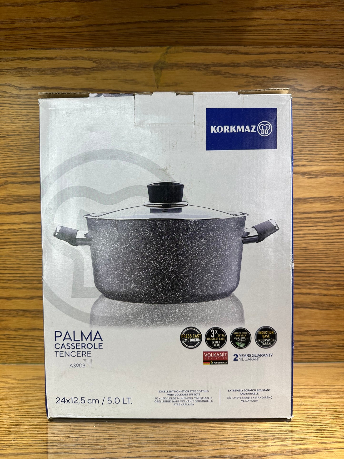 KORKMAZ PALMA Casserole 24x12.5 cm - TDL HOUSEHOLD