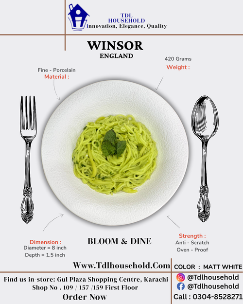 WINSOR BLOOM&DINE DEEP PLATE 8X5 INCH