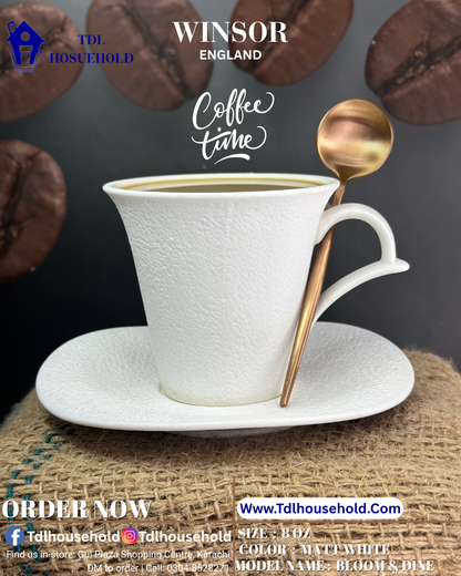 Winsor Bloom&Dine Cup&Saucer 6Pcs Set