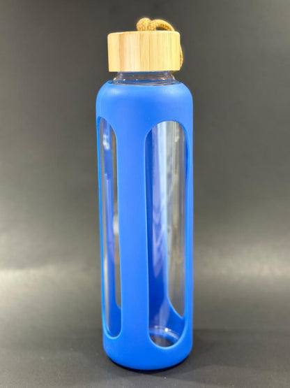 Motivational Time-Marked Glass Water Bottle