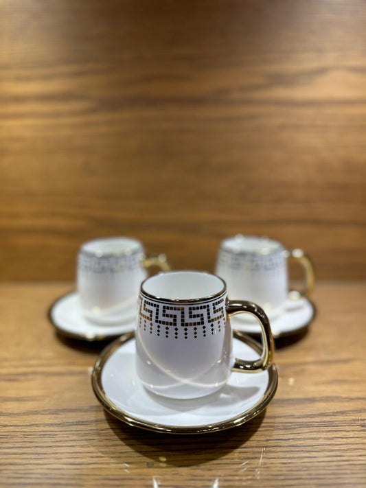 Fine Bone China Cup with Gifts Set and Royal Coffee Mug Tea Set of 6 Cup and Plate Small