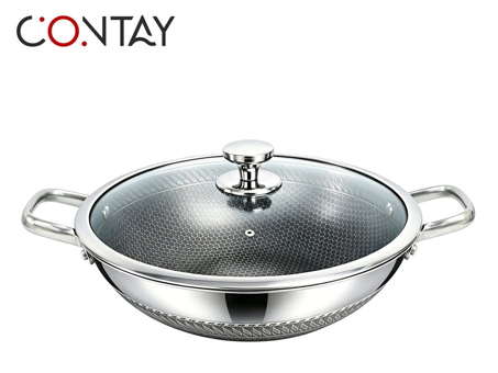 DOUBLE HANDLE WOK 24 CM