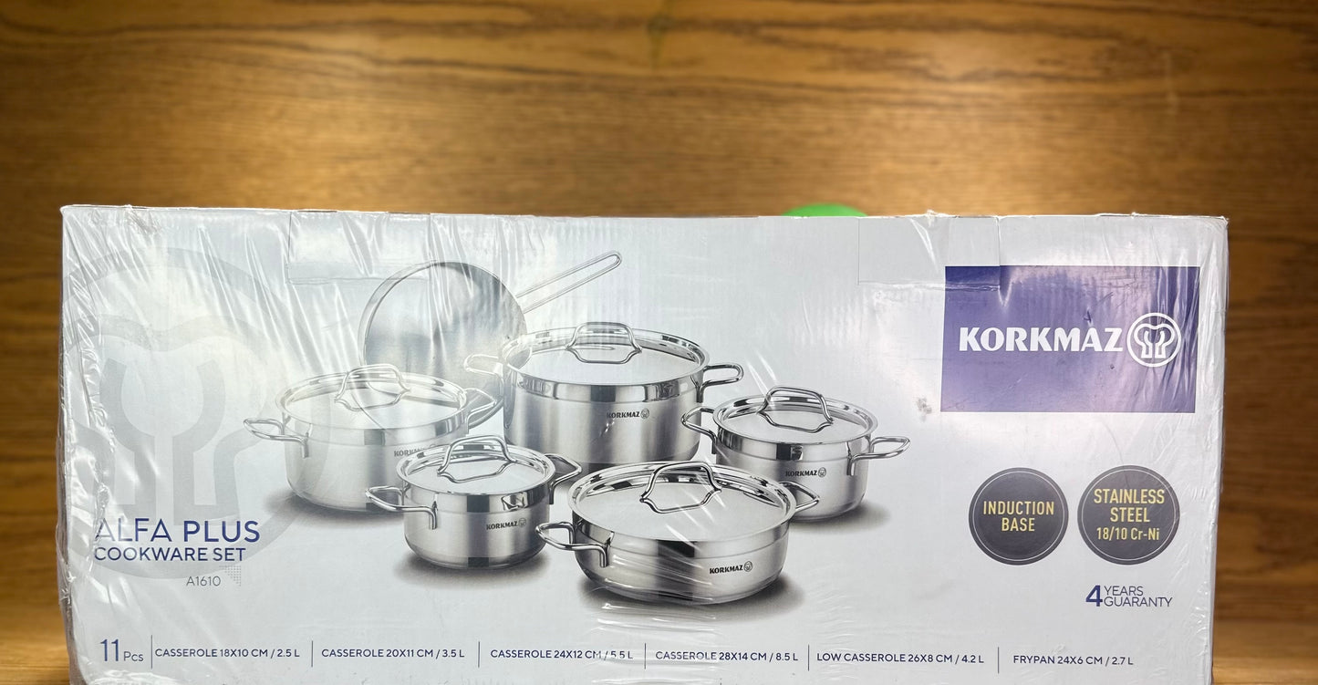 KORKMAZ ALFA PLUS Cookware Set 11 Pcs - TDL HOUSEHOLD