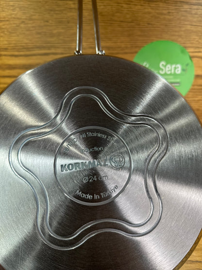 KORKMAZ PERLA Frying Pan 24 x 5 cm / 2 Liters - TDL HOUSEHOLD