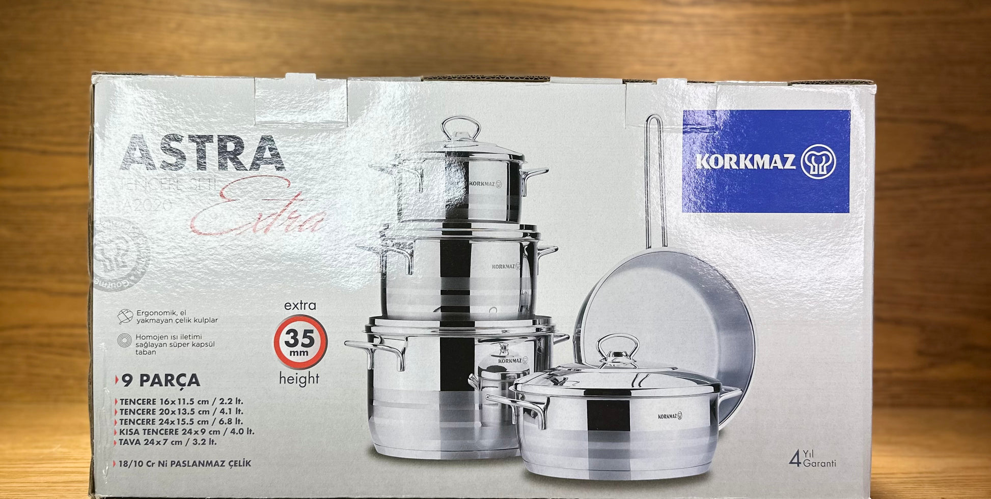 KORKMAZ ASTRA EXTRA Cookware Set 9 Pcs - TDL HOUSEHOLD