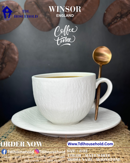 Winsor Moonstone Cup&Sucer 6Pcs Set