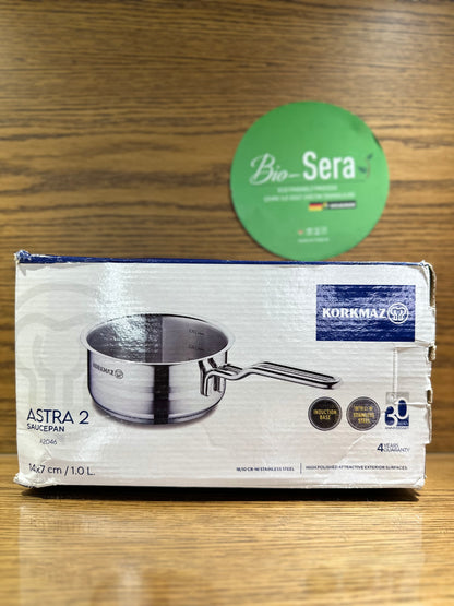 KORKMAZ ASTRA 2 Saucepan 14 x 7cm - TDL HOUSEHOLD
