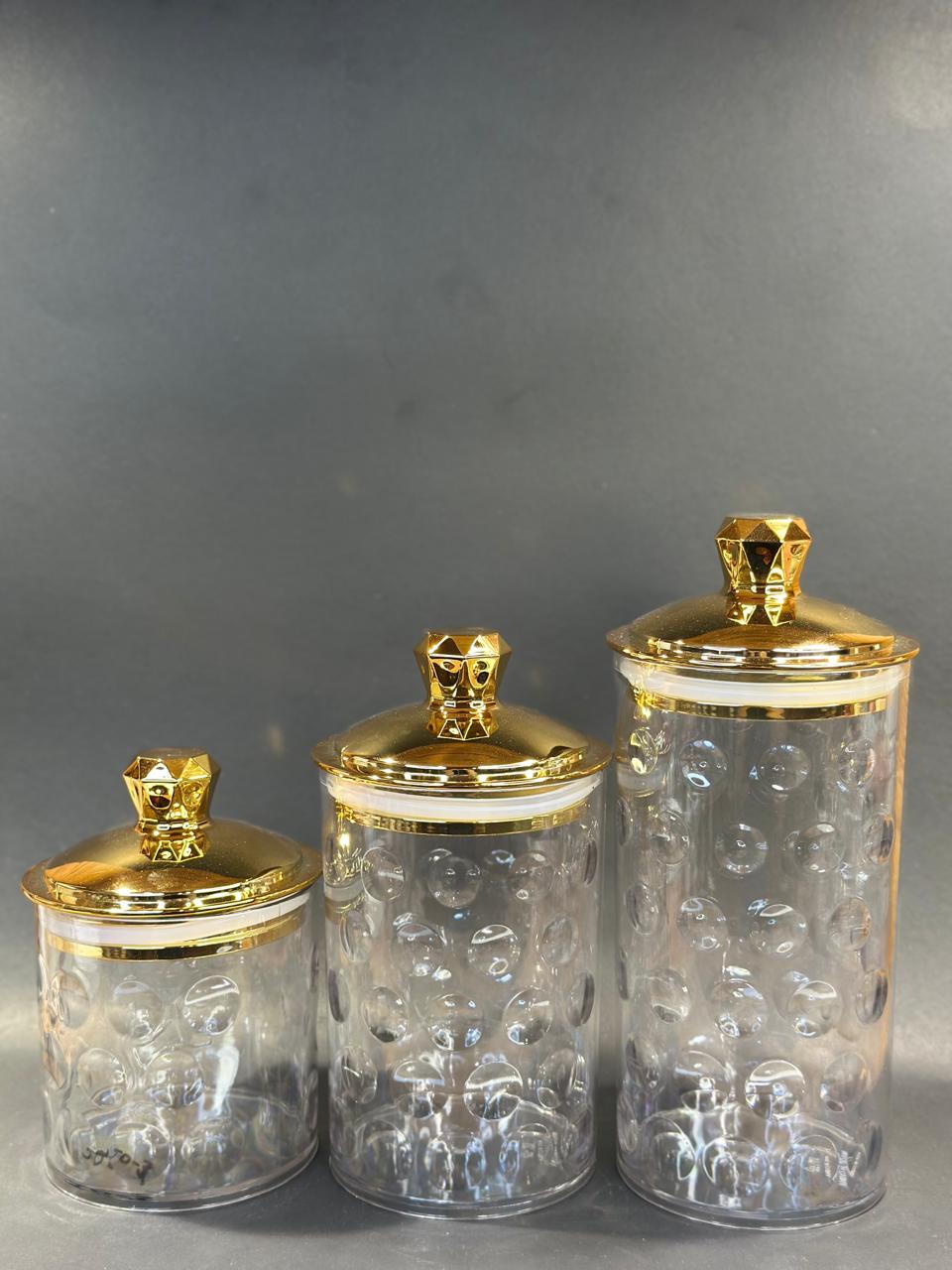 Food Storage Pots With Lid Sealed Jar ( Pack Of 3)