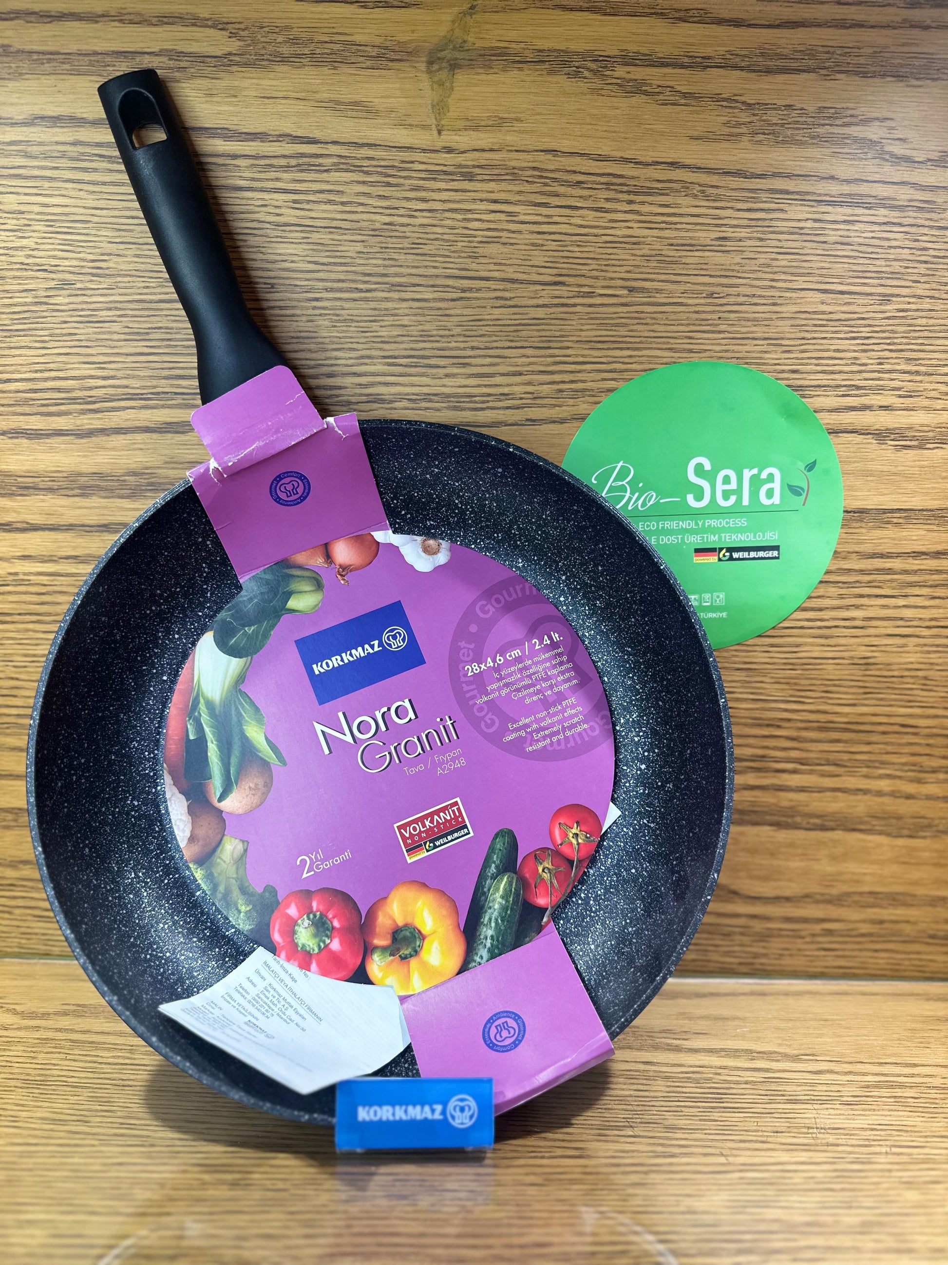 KORKMAZ Frying Pan 28 x 4.6 cm “Nora Granite” - TDL HOUSEHOLD