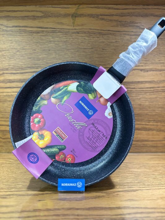 KORKMAZ Frying Pan 28 x 5.5 cm (3 Liters) “Ornella Aluminum” - TDL HOUSEHOLD