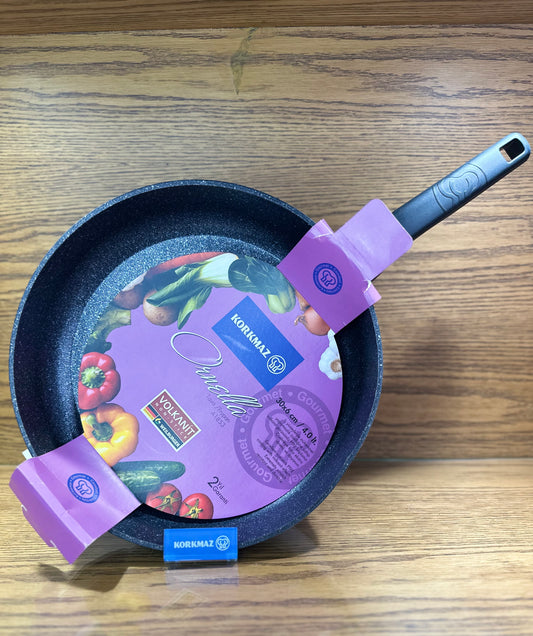 KORKMAZ Frying Pan 30 x 6 cm “Ornella Aluminum” - TDL HOUSEHOLD