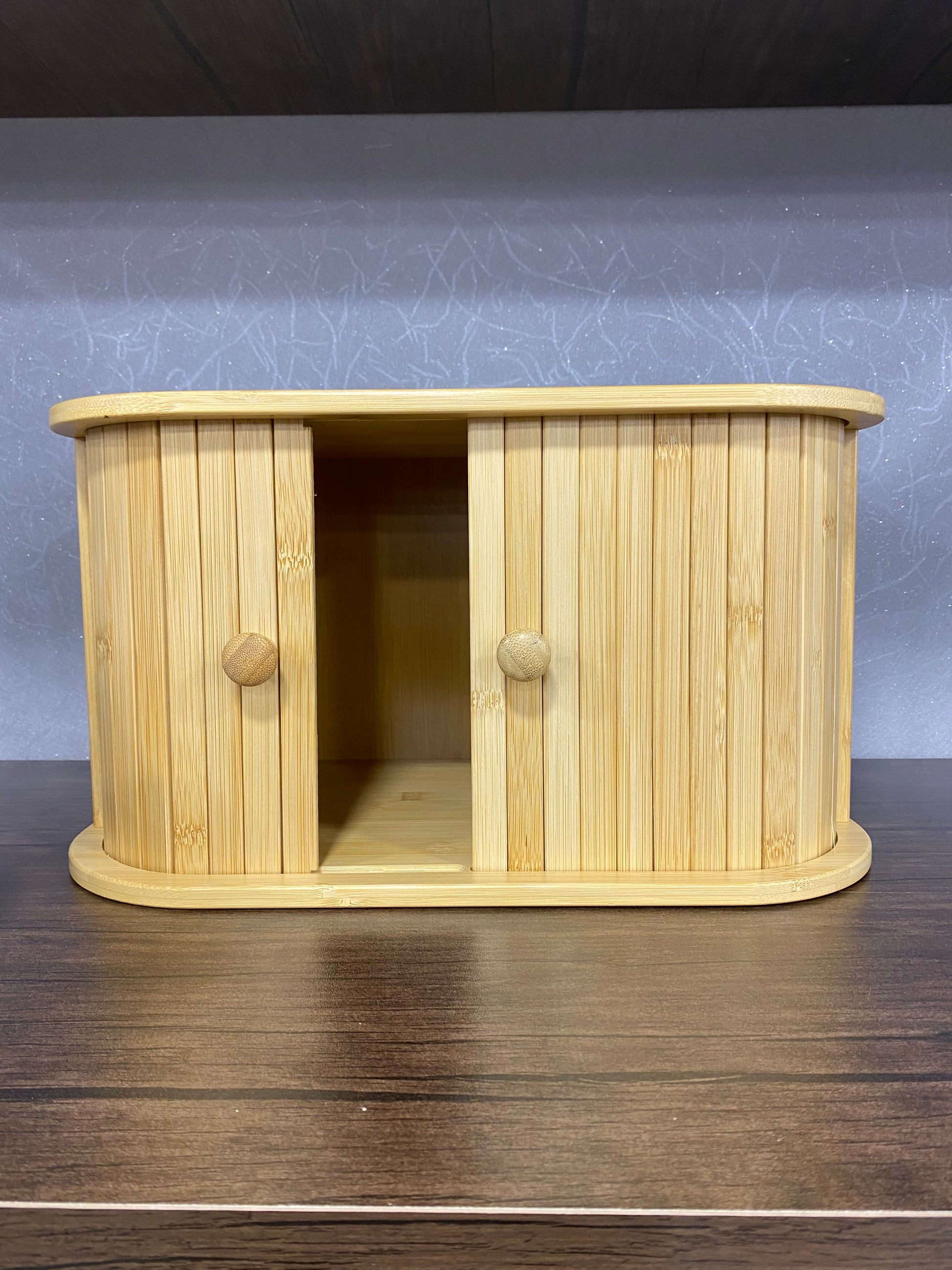 Bamboo Bread Box with Shutter Door – Single & Double - TDL HOUSEHOLD