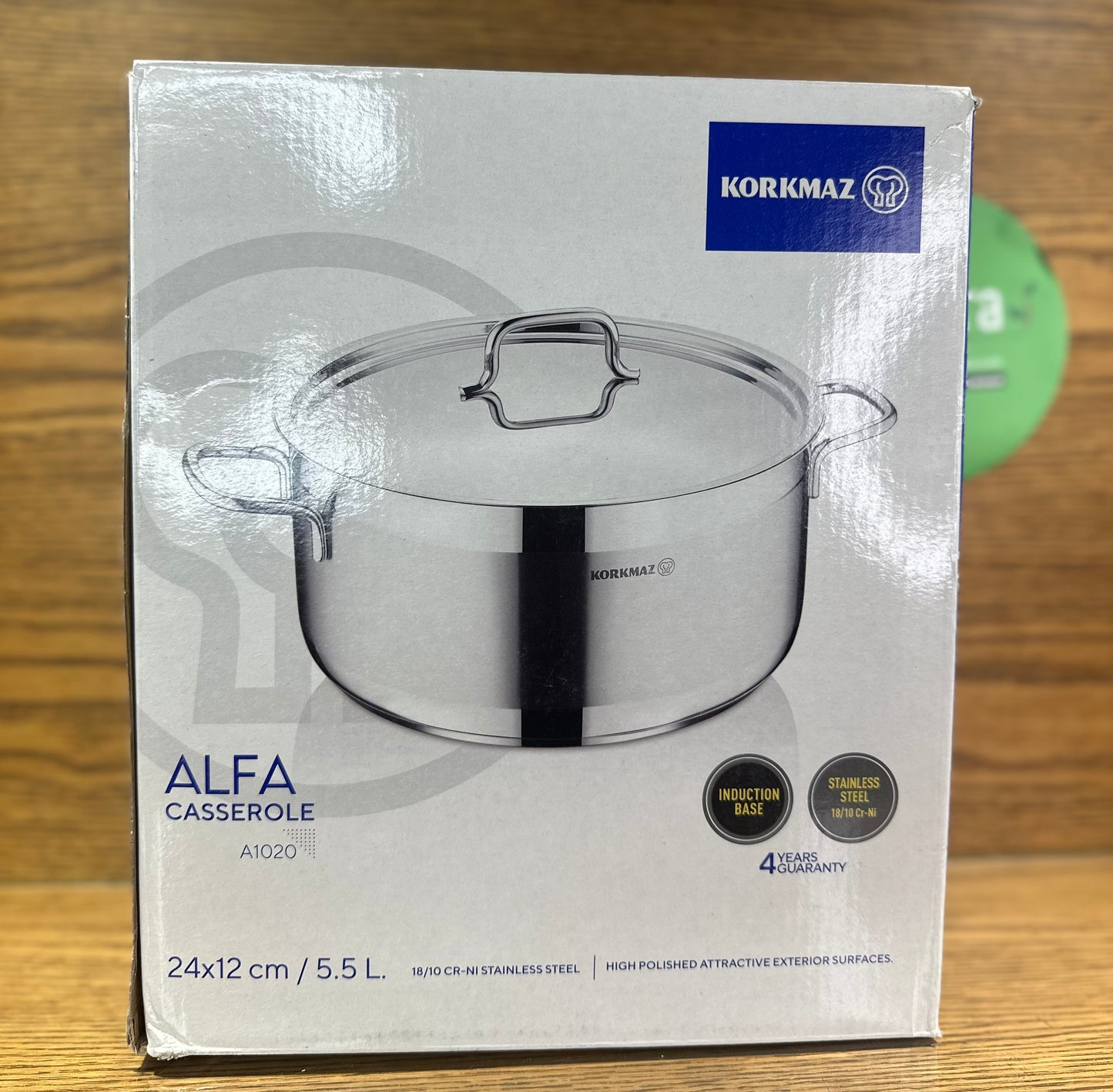 KORKMAZ ALFA Casserole 24 x 12 cm (5.5 Liters) - TDL HOUSEHOLD