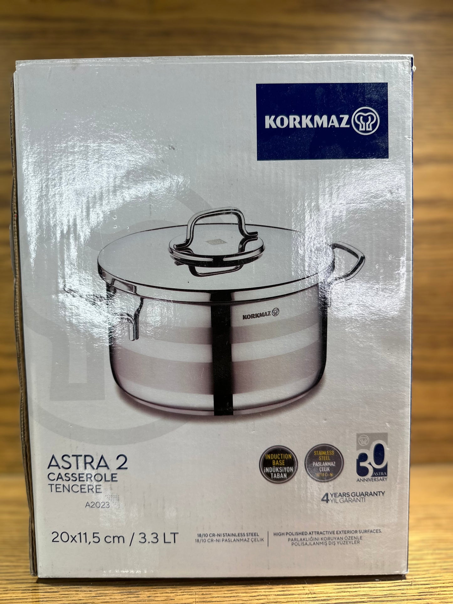 KORKMAZ ASTRA 2 Casserole 20 x 11.5 cm (3.3 L) - TDL HOUSEHOLD