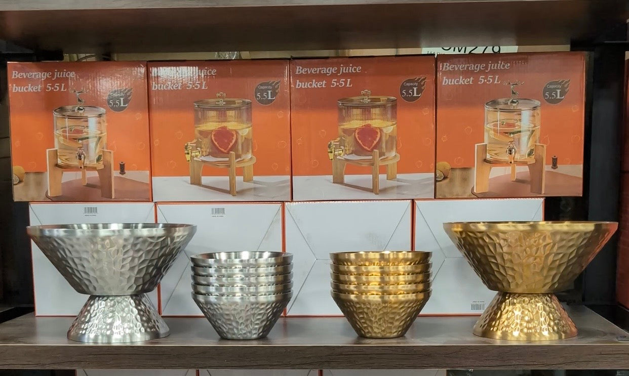 Hammered Metal Serving Bowls – Small & Large - TDL HOUSEHOLD