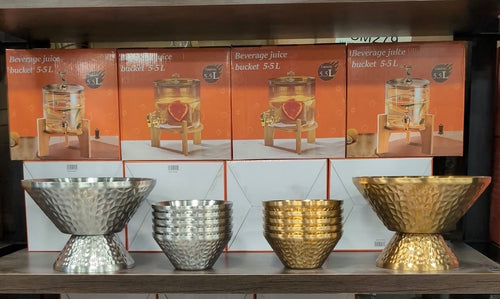 Hammered Metal Serving Bowls – Small & Large - TDL HOUSEHOLD