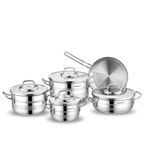 KORKMAZ ASTRA 2 9 pcs Cookware Set - TDL HOUSEHOLD