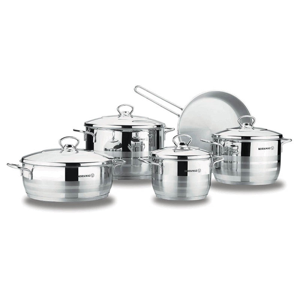 KORKMAZ ASTRA EXTRA Cookware Set 9 Pcs - TDL HOUSEHOLD