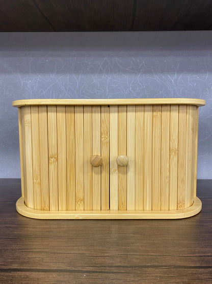 Bamboo Bread Box with Shutter Door – Single & Double - TDL HOUSEHOLD