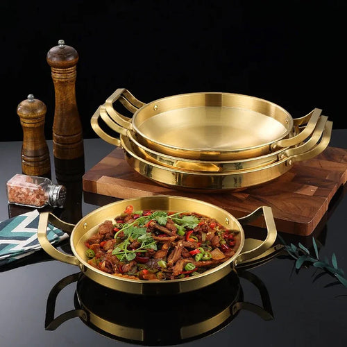 GOLDEN SPANISH PAELLA WOK 28 CM - TDL HOUSEHOLD